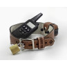 Genuine Leather Shock Collar, Custom Locking BDSM Training ECollar, Puppy Play, Padlock Included