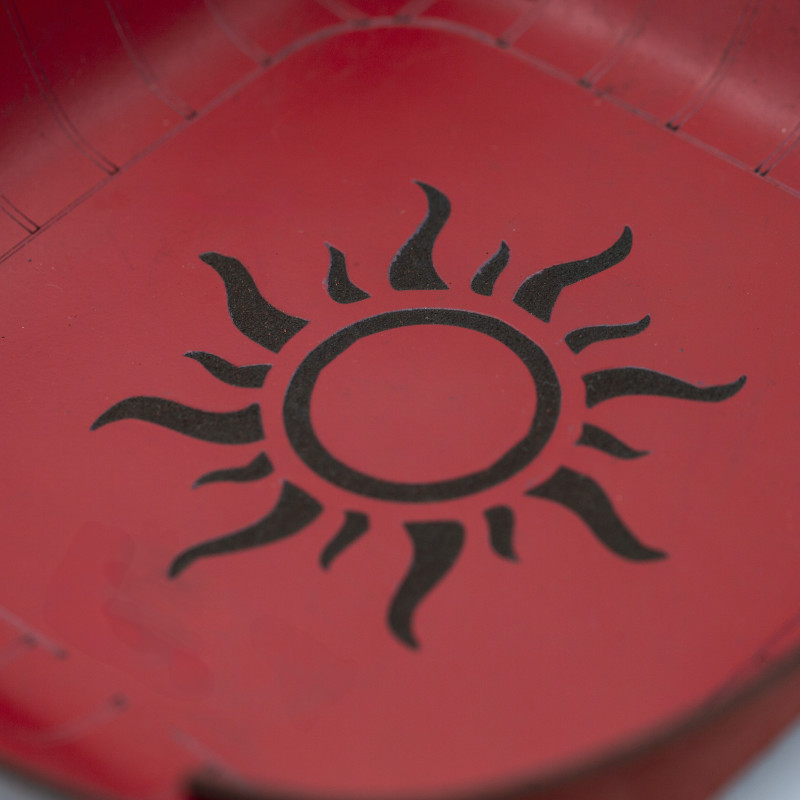 Genuine Premium Leather Tray with Engraved Graphic