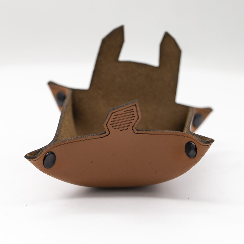 Genuine Premium Leather Tray – Small Size with Engraved Design