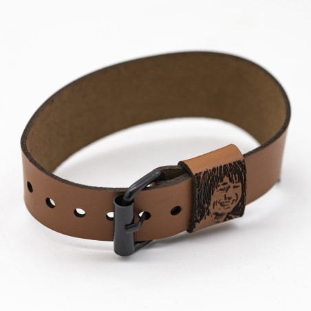 Genuine Premium Leather Wristband – Customizable with Your Uploaded Graphics