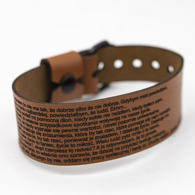 Genuine Premium Leather Wristband – Customizable with Your Uploaded Graphics
