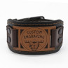 Genuine Premium Leather Wristband – Customizable with Your Uploaded Graphics