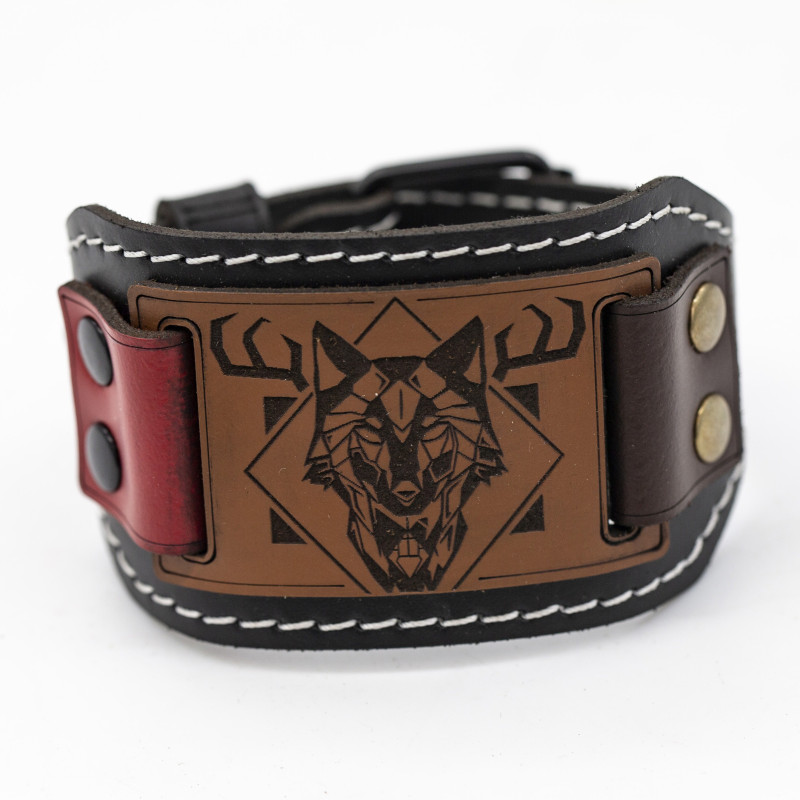Genuine Premium Leather Wristband – Customizable with Your Uploaded Graphics