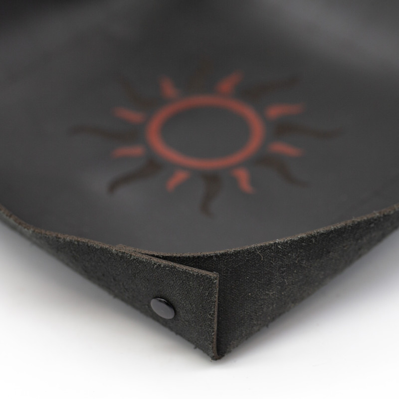 Genuine Premium Leather Tray with Engraved Graphic