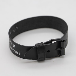 Genuine Premium Leather Wristband – Customizable with Your Uploaded Graphics