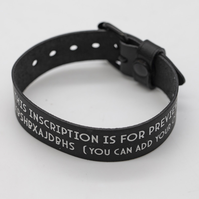 Genuine Premium Leather Wristband – Customizable with Your Uploaded Graphics