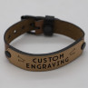 Genuine Premium Leather Wristband – Customizable with Your Uploaded Graphics