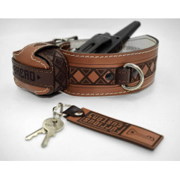 PiShock Premium Leather Shock Collar, Wifi Internet Puppy Gear, Engraved Custom BDSM Training Collar