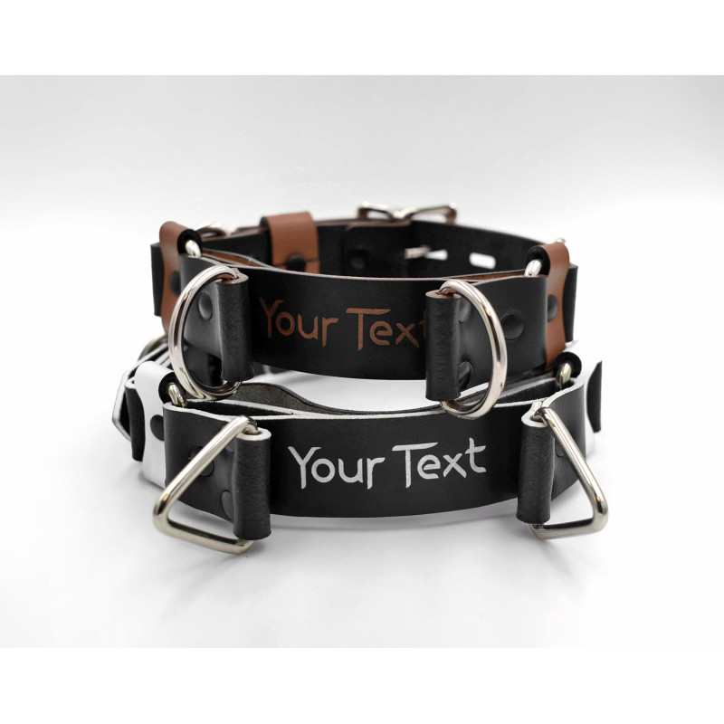 Geniune Leather Choking Collar, Handpainted BDSM Training Lockable Collar, Customisable Handmade Workshop Choker