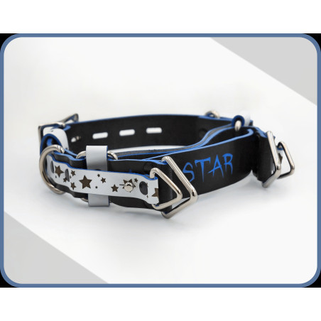 Beutiful Handmade Colorful BDSM Choking Collar, Premium Genuine Leather, Handpainted Real Leather Choker