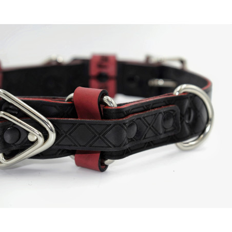 Leather Engraved Locking Choker, With a locking strap, Handmade Lockable Custom Choking Collar, BDSM Training Collar, Puppy Play