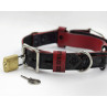 Leather Engraved Locking Choker, With a locking strap, Handmade Lockable Custom Choking Collar, BDSM Training Collar, Puppy Play