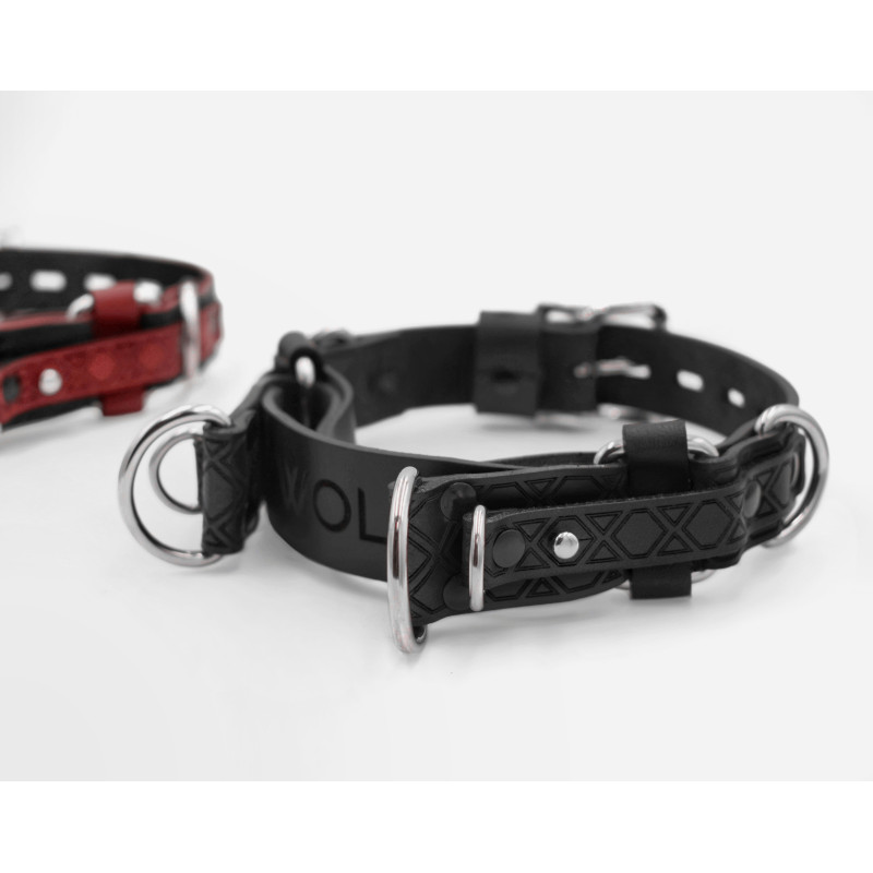 Leather Engraved Locking Choker, With a locking strap, Handmade Lockable Custom Choking Collar, BDSM Training Collar, Puppy Play