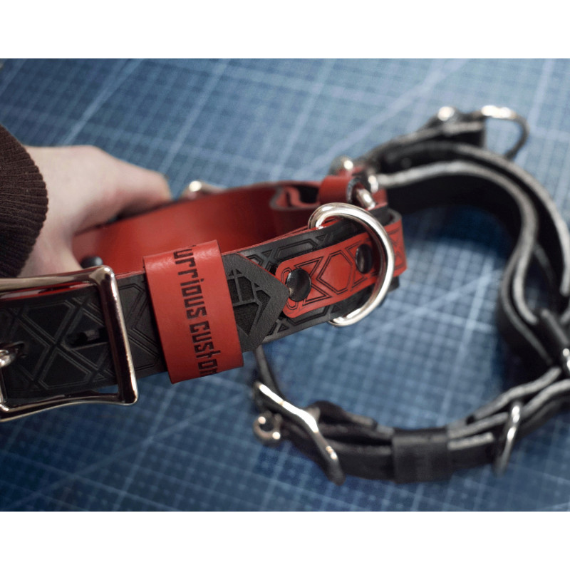 Leather Engraved Locking Choker, With a locking strap, Handmade Lockable Custom Choking Collar, BDSM Training Collar, Puppy Play