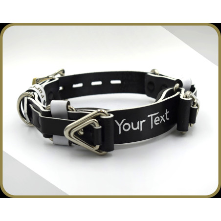 Leather Locking Choker, With a locking strap, Handmade Custom Choking Collar, BDSM Training Collar, Puppy Play