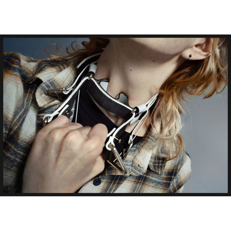 Leather Locking Choker, With a locking strap, Handmade Custom Choking Collar, BDSM Training Collar, Puppy Play