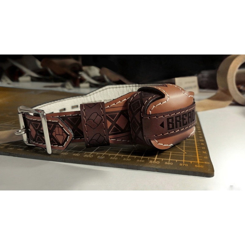 PiShock Premium Leather Shock Collar, Wifi Internet Puppy Gear, Engraved Custom BDSM Training Collar