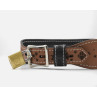 Premium Leather Shock Collar, Star Engraved Beautiful Handmade Estim Collar, Lockable BDSM Collar